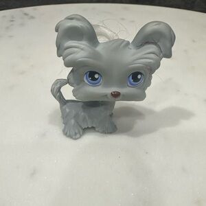 LPS #227 Gray Yorkie Dog 2004 Authentic Toy Hasbro Collector Littlest Pet Shop